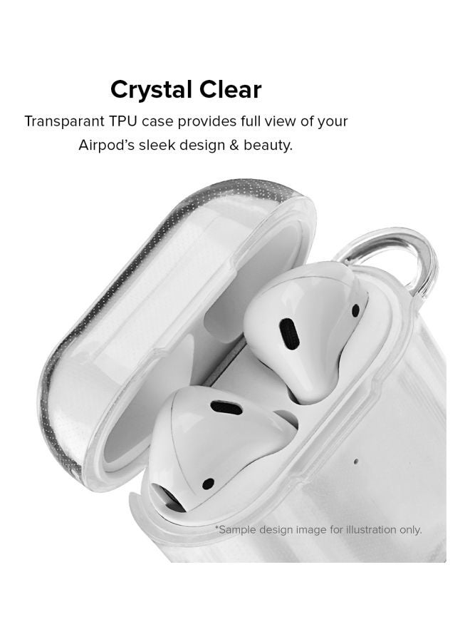 Stylizedd Emarati Love Printed Case Cover With Carabiner For Apple AirPods 2/1 Clear/Black/Green - Image 2