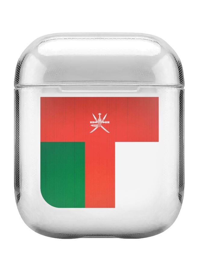Stylizedd Flag Of Oman Printed Protective Cover For Apple AirPods 2/1 Red/Green/Clear - Image 1