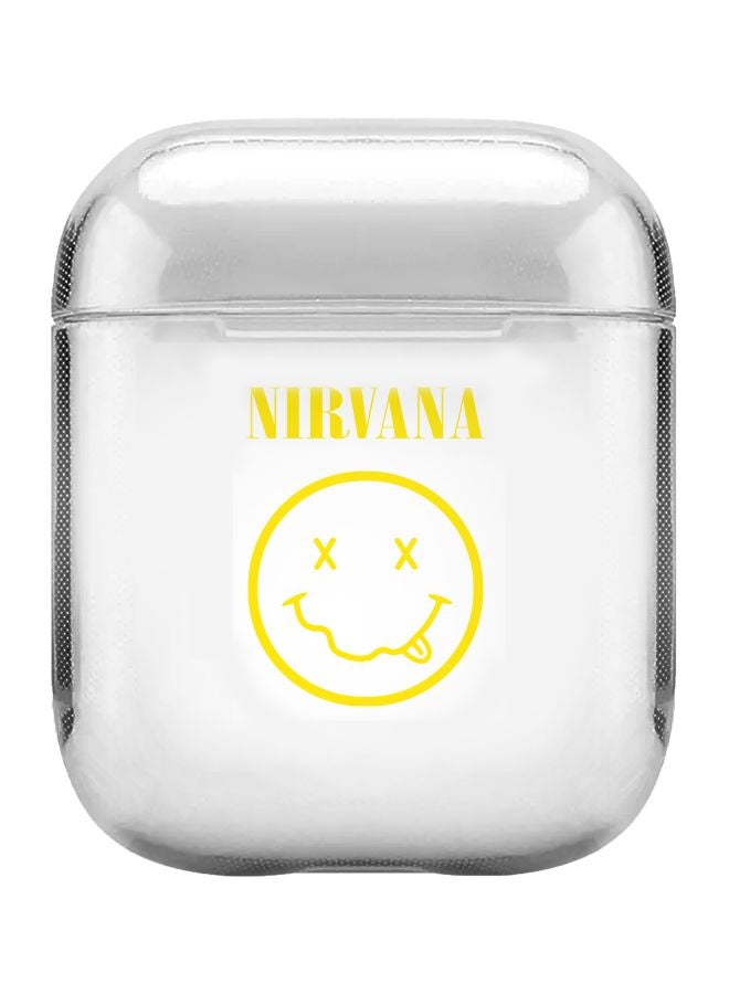 Stylizedd Nirvana Printed Protective Cover For Apple AirPods 2/1 Clear/Yellow - Image 1