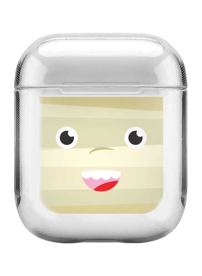 Stylizedd Cute Mummy Printed Protective Cover For Apple AirPods 2/1 Beige/Pink/Clear - Image 1