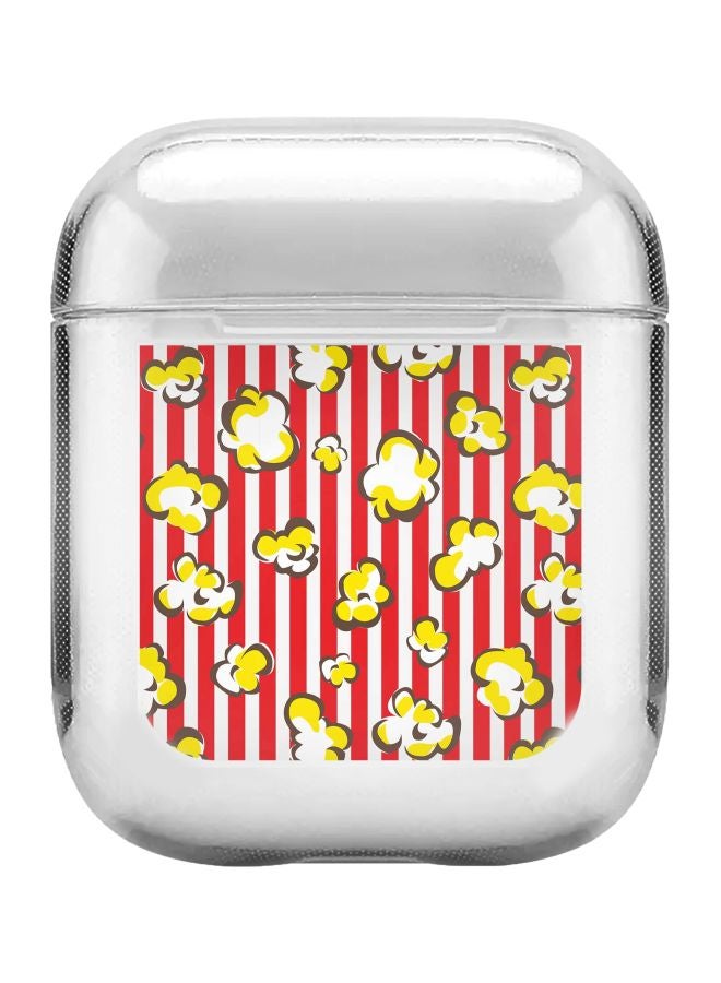 Stylizedd Popcorn Pop Printed Case Cover For Apple AirPods 2/1 Clear/Red/White - Image 1