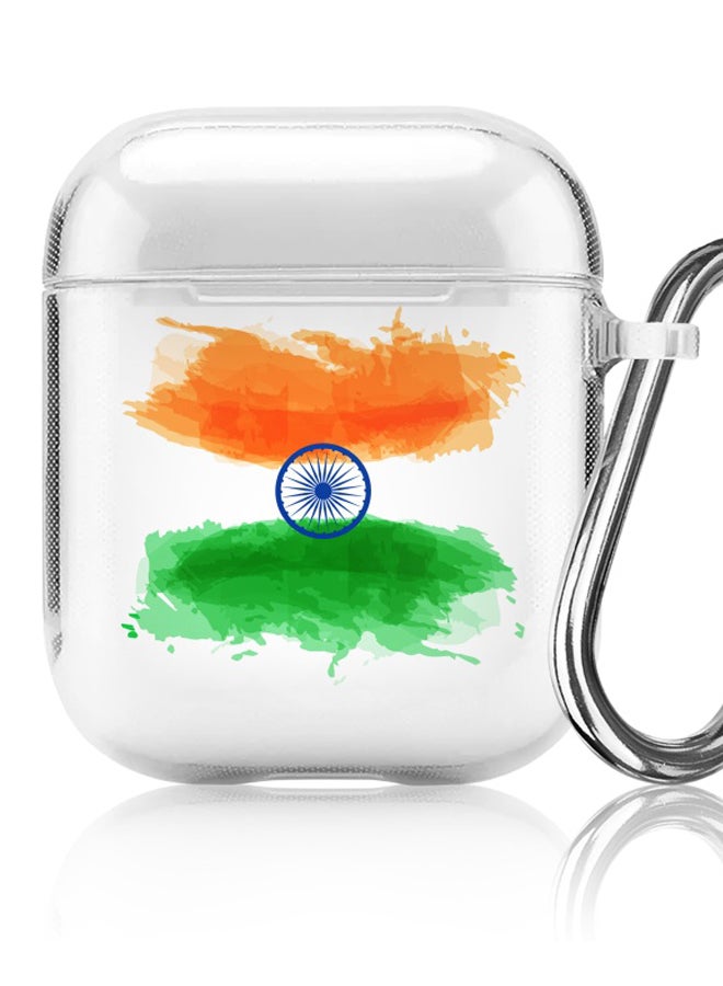 Stylizedd India Flag Printed Case Cover For Apple AirPods 2/1 Clear/Orange/Green  - Image 5