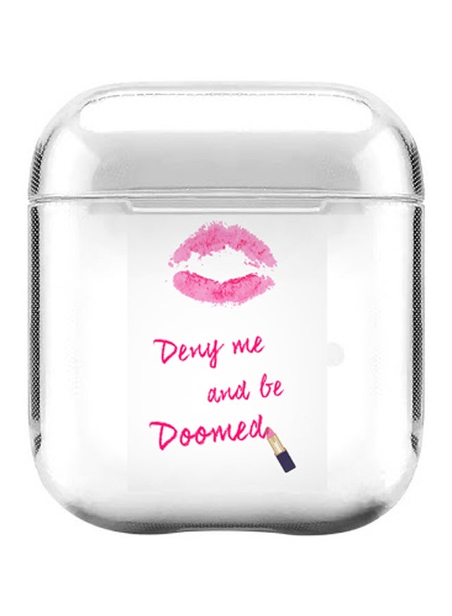 Stylizedd Raining Lipsticks Printed Case Cover For Apple AirPods 2/1 Clear/Pink/Black - Image 1