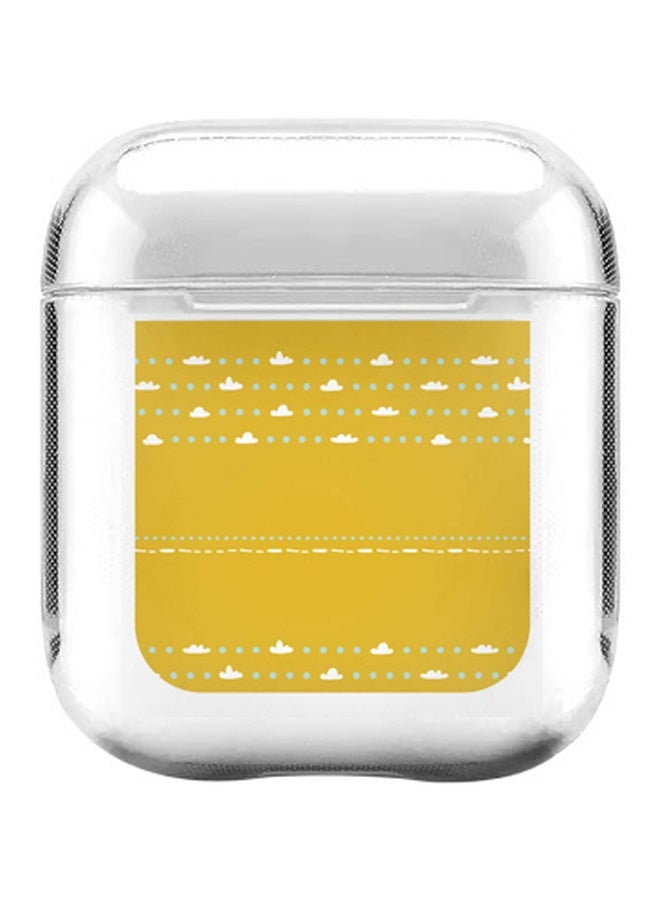 Stylizedd Dotty Skies Printed Protective Cover For Apple AirPods 2/1 Yellow/White - Image 1