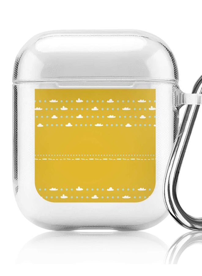 Stylizedd Dotty Skies Printed Protective Cover For Apple AirPods 2/1 Yellow/White - Image 5