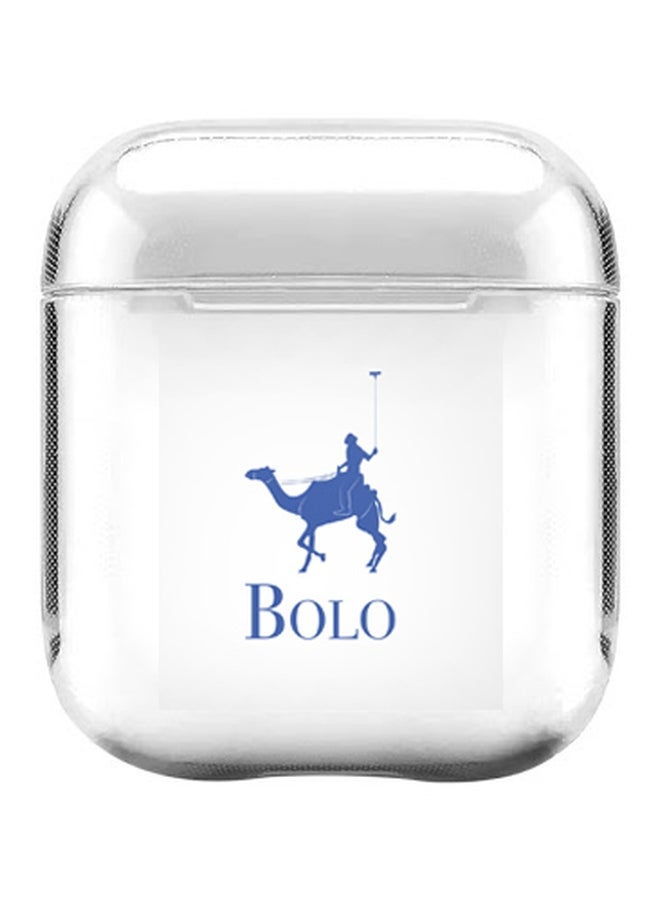 Stylizedd Bolo Printed Protective Cover For Apple AirPods 2/1 Grey/Blue - Image 1