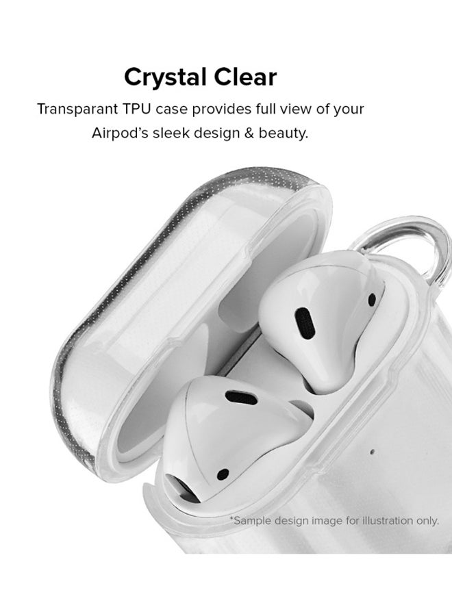 Stylizedd Fiery Fall Printed Protective Cover For Apple AirPods 2/1 Beige/Orange  - Image 2