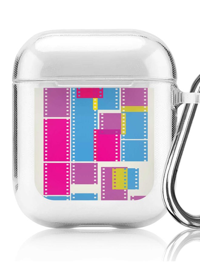 ستايلايزد علبة حماية مزينة بطبعة شرائط أفلام لسماعات أبل آيربودز 2/ 1 متعدد الألوان - Image 5