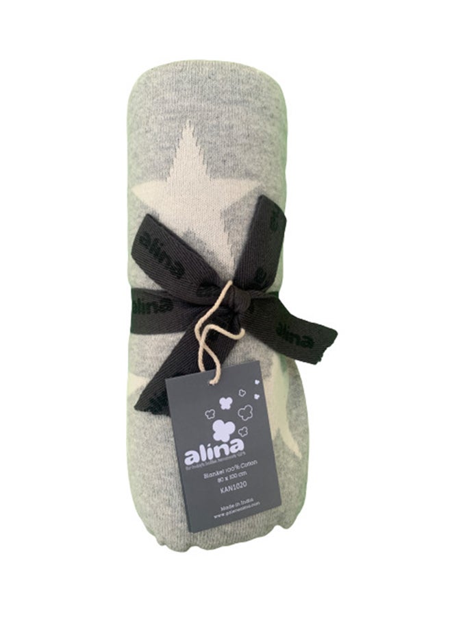 Alina Star Knitted Cotton Blanket - Image 2