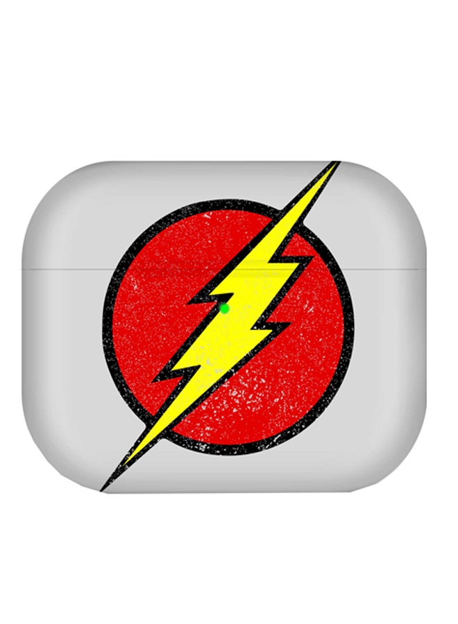 Who Flash Printed Protective Cover With Carabiner For Apple AirPods Pro White/Red/Yellow