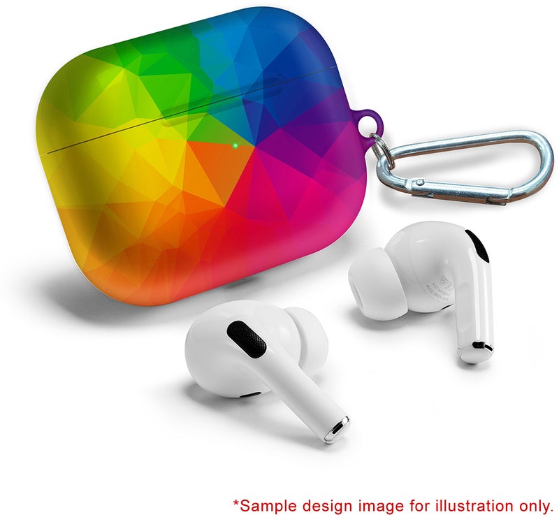 Who Flash Printed Protective Cover With Carabiner For Apple AirPods Pro White/Red/Yellow