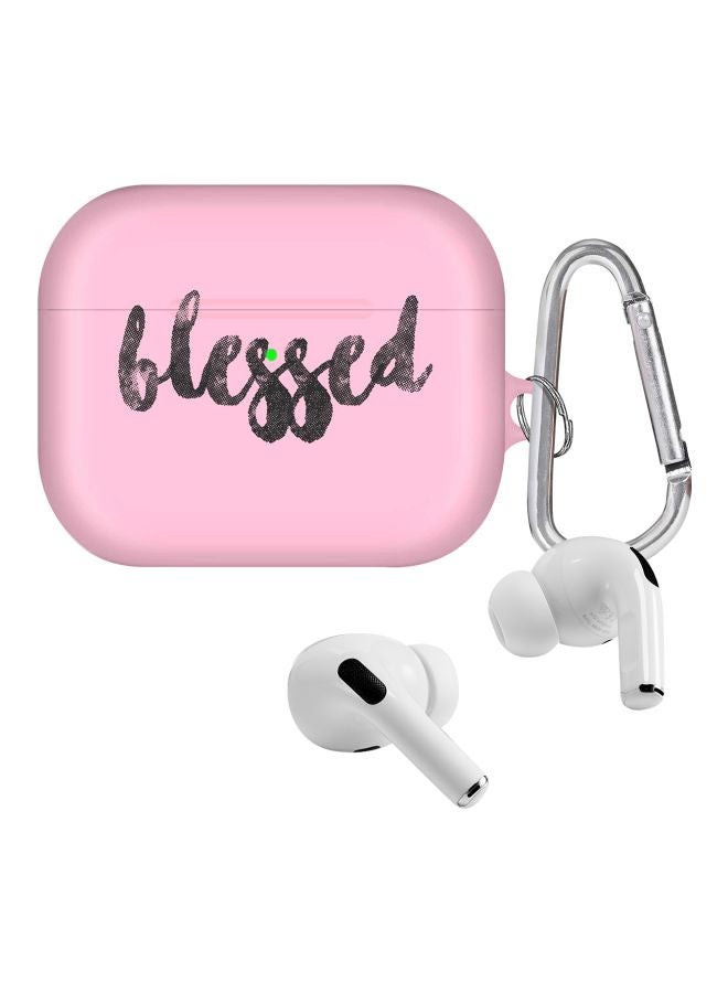 Stylizedd Blessed Printed Cover With Carabiner For Apple AirPods Pro Pink/Black/Silver - Image 2