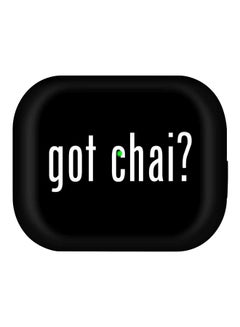 ستايلايزد غطاء حماية بطبعة عبارة "Got Chai" مزود بحلقة للتعليق لسماعة أبل آيربودز برو أسود / أبيض/ فضي  - Image 2