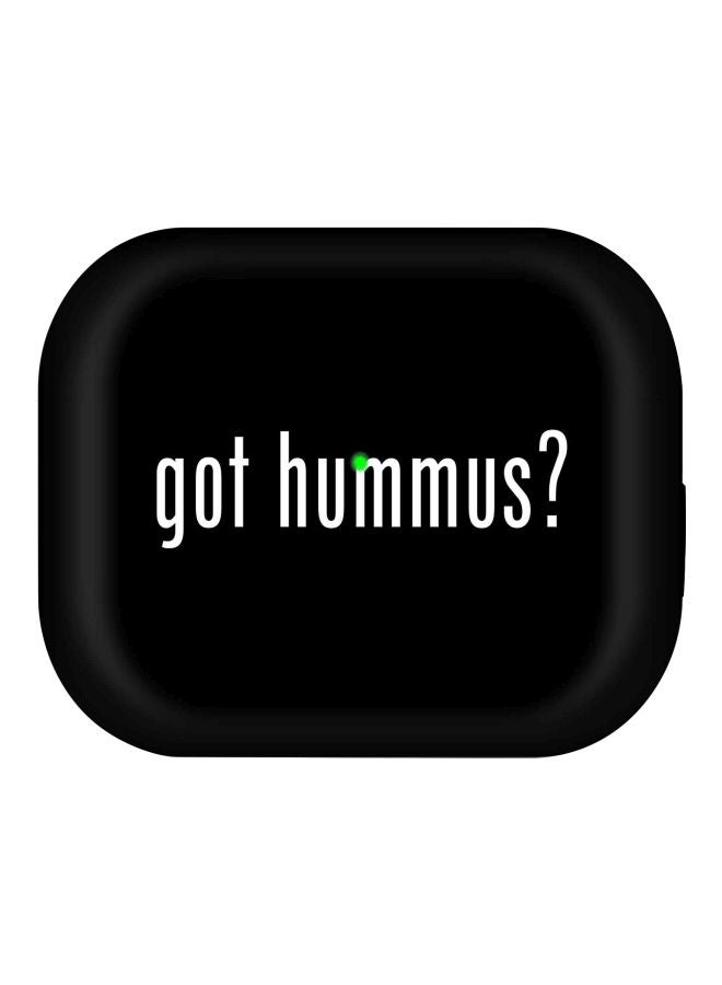 Stylizedd Got Hummus Printed Case Cover With Carabiner For Apple AirPods Pro Black/White/Silver - Image 2
