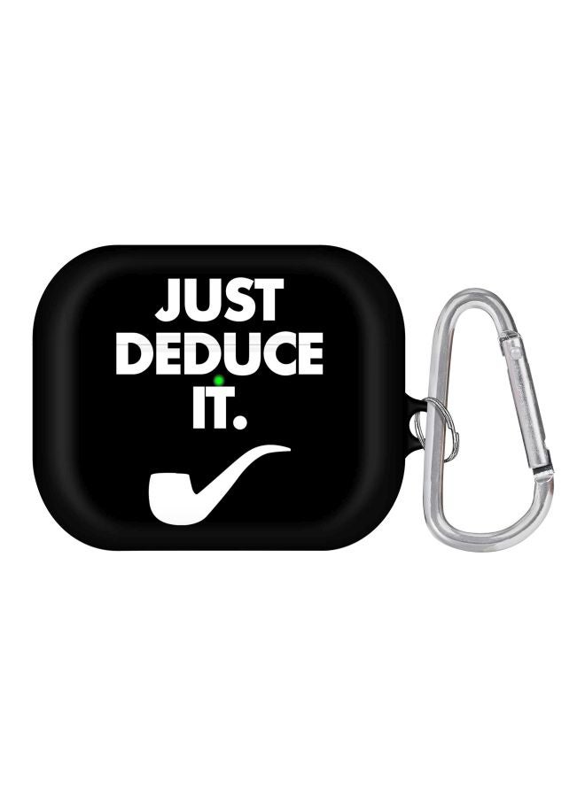Stylizedd Just Deduce It Printed Cover With Carabiner Black/White/Silver - Image 1