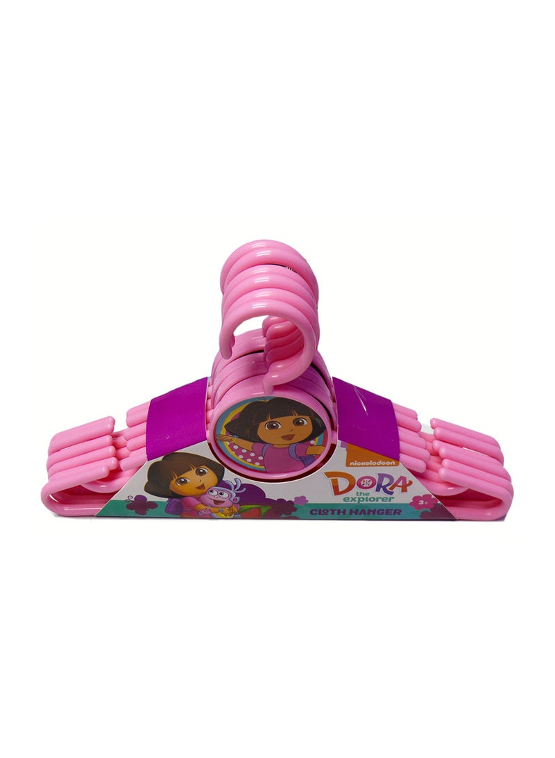 nickelodeon 6-Piece Round Dora Cloth Hanger Set Pink 33x4x18.5cm - Image 1