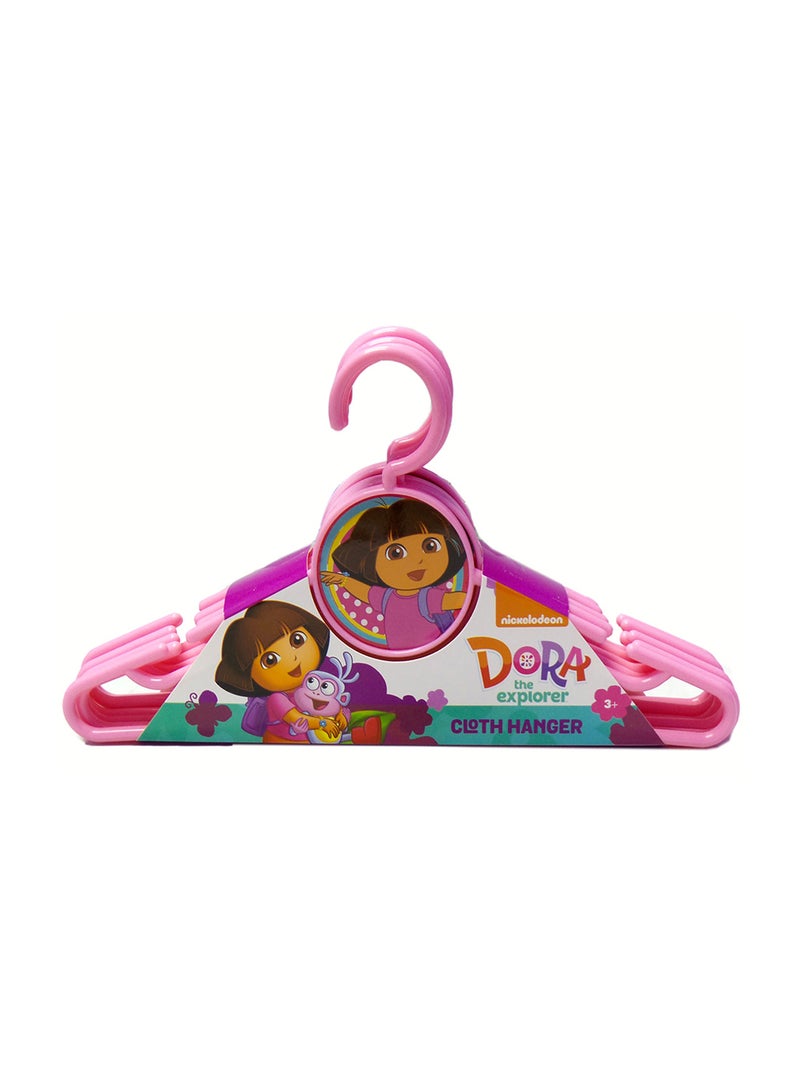 nickelodeon 6-Piece Round Dora Cloth Hanger Set Pink 33x4x18.5cm - Image 2