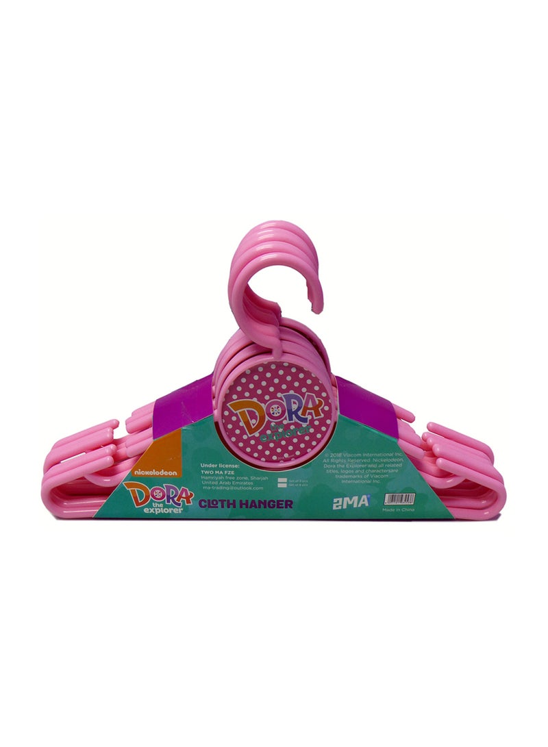 nickelodeon 6-Piece Round Dora Cloth Hanger Set Pink 33x4x18.5cm - Image 3