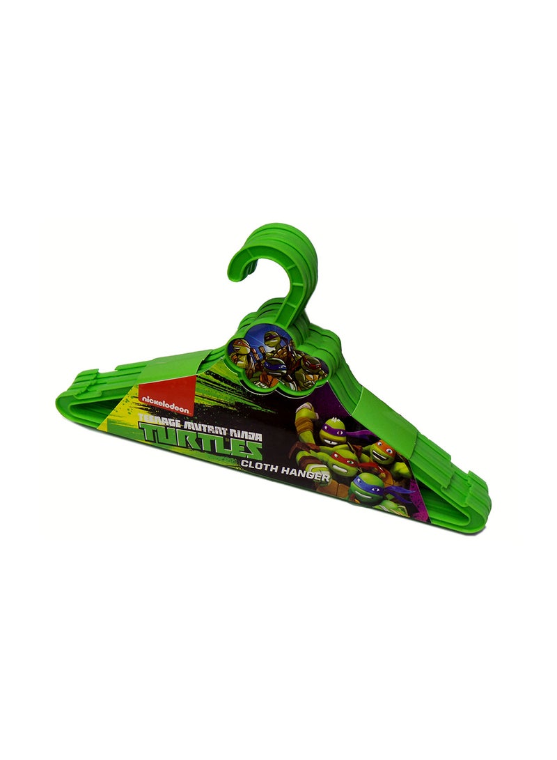 نكلوديون طقم علّاقات ملابس بتصميم سحابة مُستوحاة من فيلم "Teenage Mutant Ninja Turtles" من 6 قطع أخضر 33x4x18.5سم  - Image 3