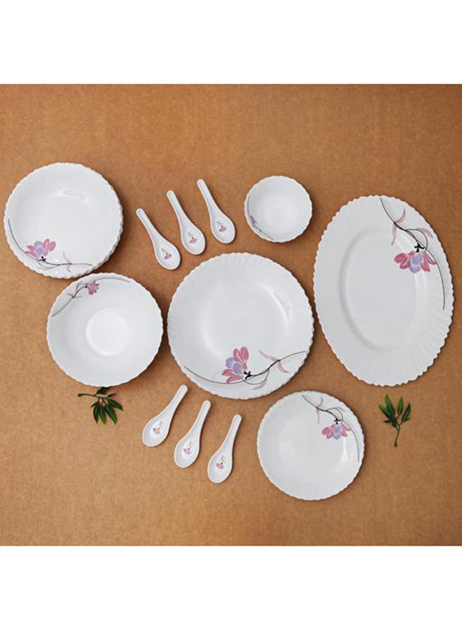 Royalford 34-Piece Dinnerware Set White/Brown  - Image 5