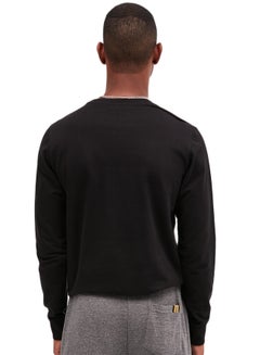 BlueAge Text Print Sweatshirt Black  - Image 2