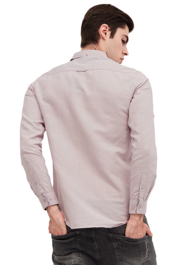 بلوايج قميص أساسي أرجواني - Image 2