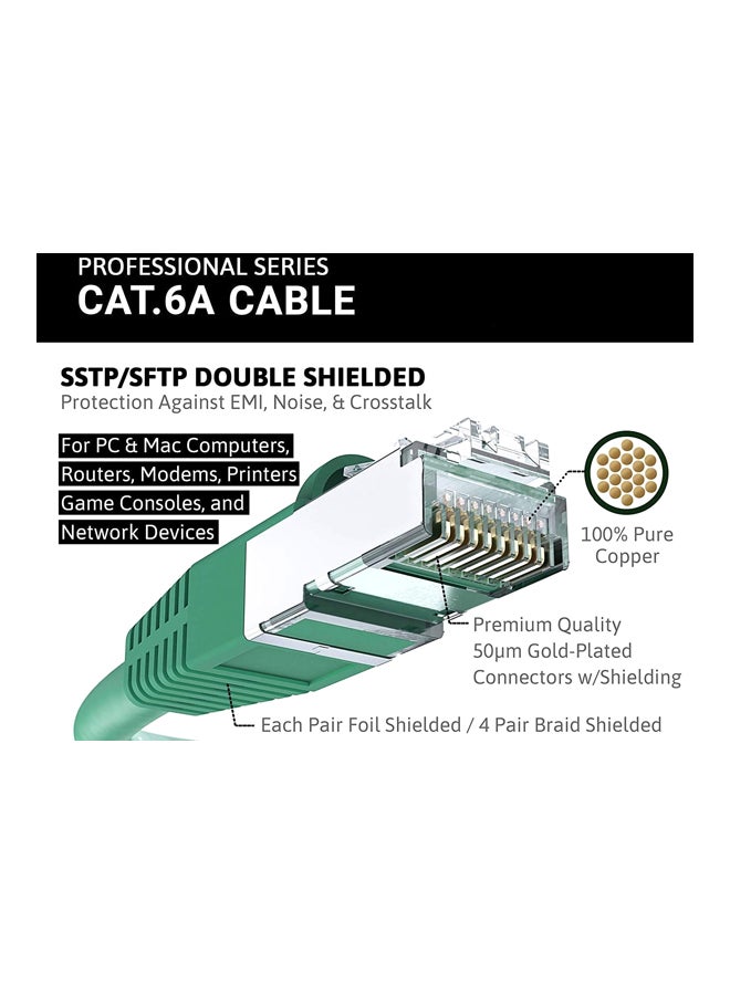 JE Ethernet CAT6A Cable Green  - Image 2