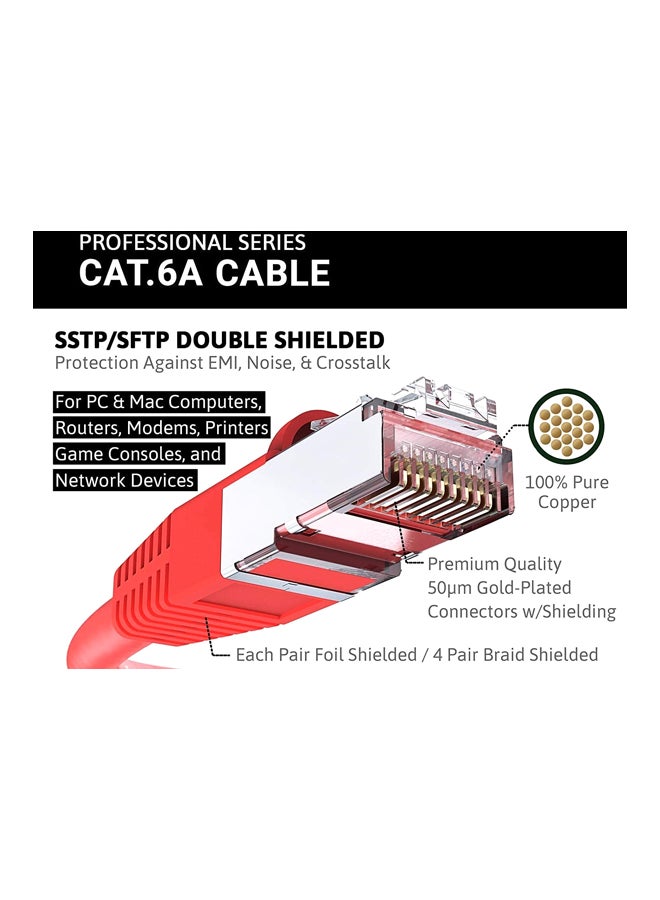 JE Ethernet CAT6A Cable Red  - Image 2