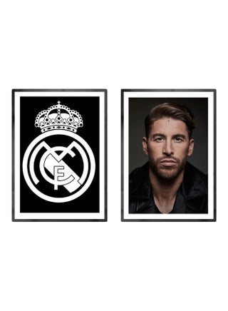 Set Of 2 Sergio Ramos, Real Madrid Posters With Frame Multicolour 21x30cm - v1600778105/N40202120A_1
