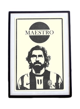 Andrea Pirlo Juventus Maestro Retro Vintage Posters With Frame Multicolour 50x40cm - v1600778110/N40202144A_1