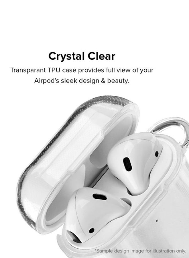 ستايلايزد غطاء حماية من سلسلة كلاسيك بطبعة عبارة "Romantic By Nature" لسماعات أبل آيربودز 1/2 شفاف/بيج/أسود - Image 2