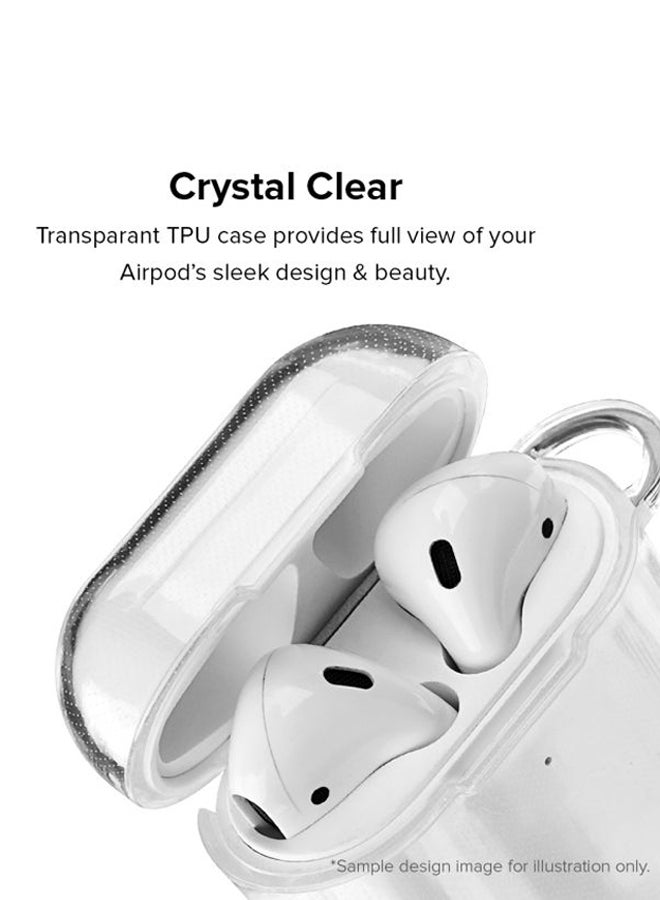 Stylizedd Classic Series Run Faster, Jump Higher Printed Case For Apple AirPods 1/2 Clear/Black/Orange  - Image 2