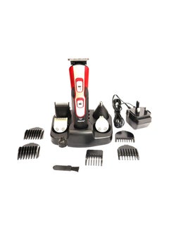 GEEPAS 11-In-1 Rechargeable Grooming Kit Red/Silver/Black  - Image 1