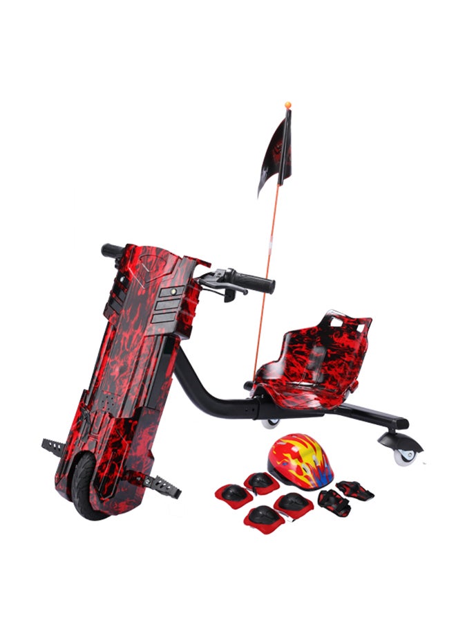 Rockbaby 3-Wheeler Portable Indoor Outdoor Unique Design Electric Drift Ride On Scooter For Kids Red 94x60x64cm