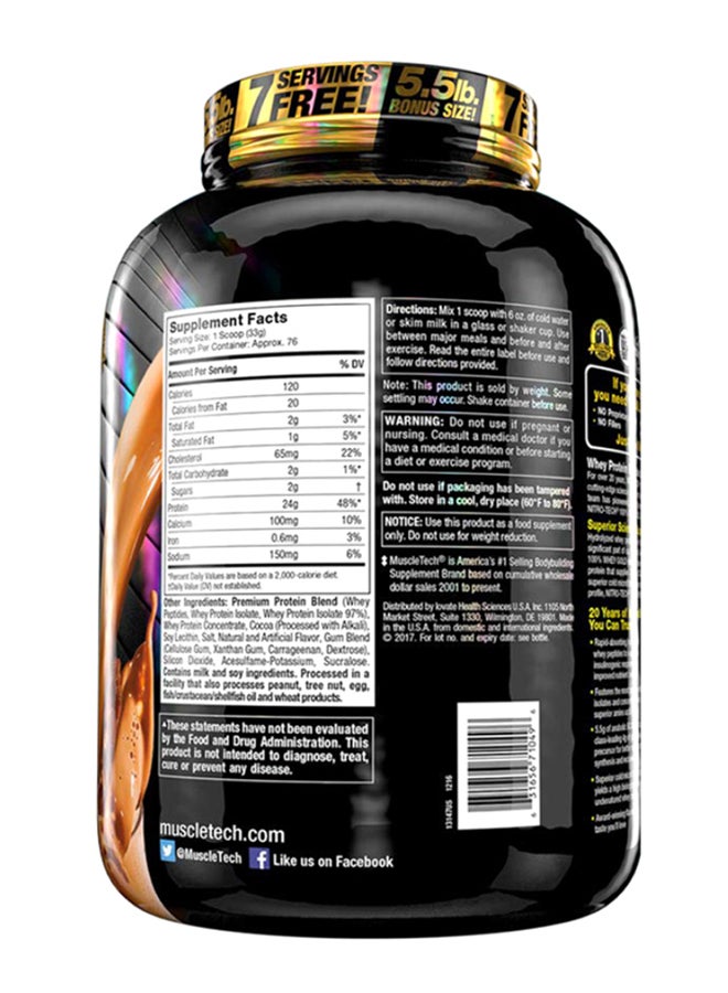 MuscleTech Nitro Tech Whey Gold Protein - Double Rich Chocolate - 2.51 Kg - Image 2