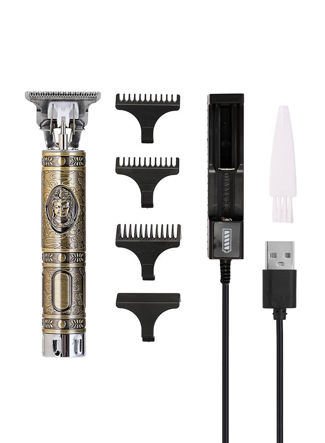 Rechargeable Hair Trimmer Gold/Black 23x4.6x10cm