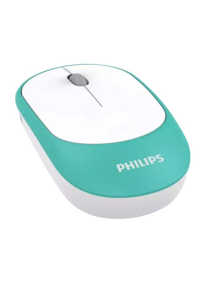 Philips Wireless Mouse With Receiver Cyan/White  - Image 1