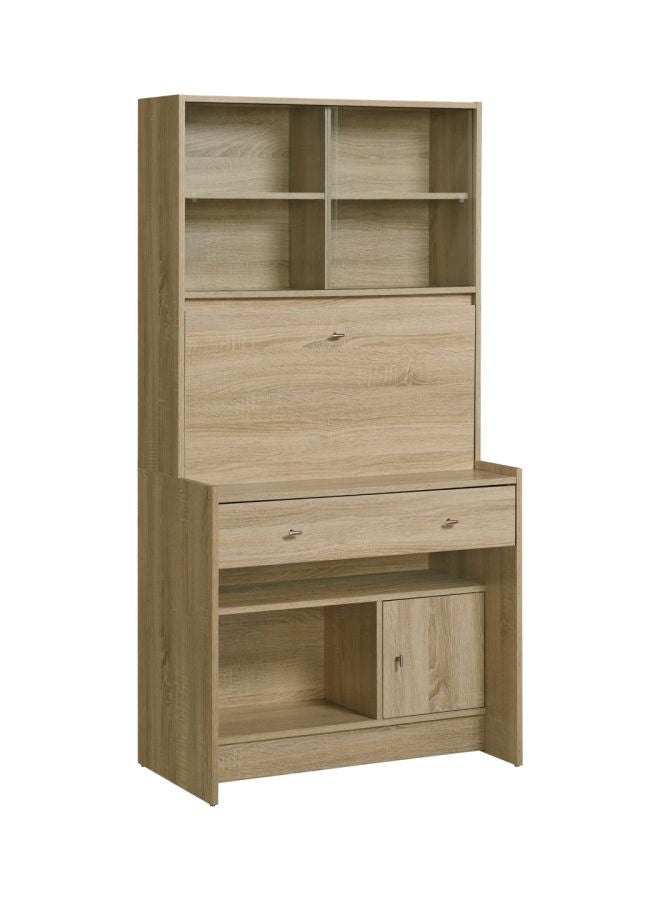 هوم بوكس مكتب دراسة مع خزانة بباب ودرج من جليم بيج 64.2x82.2x162.5سم - Image 2