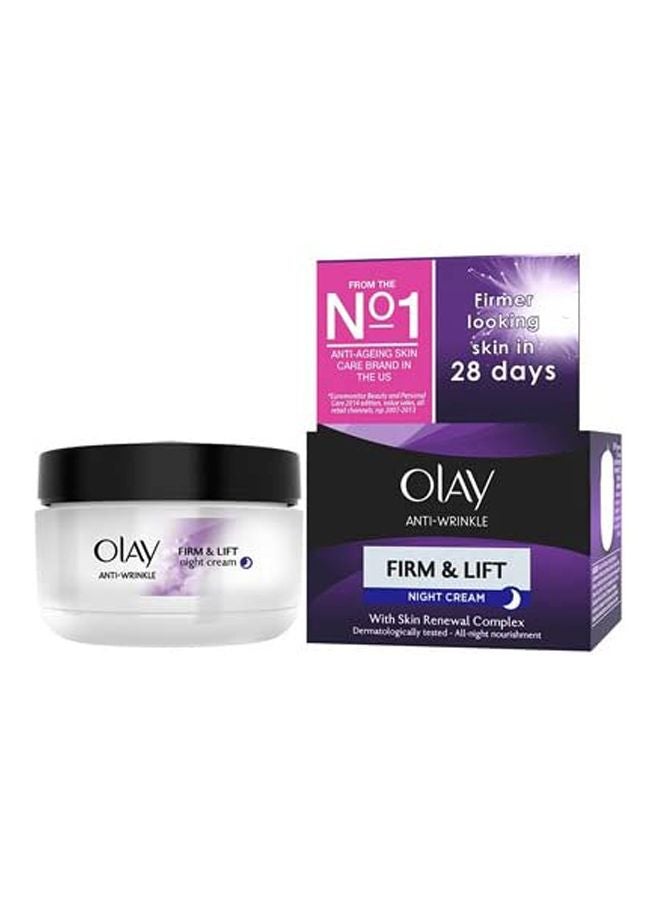 Olay Anti-Wrinkle Firm And Lift Night Cream Beige - Image 2