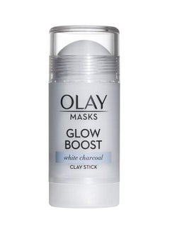 Olay Masks Glow Boost White Charcoal Clay Roll-On Stick 48grams  - Image 1