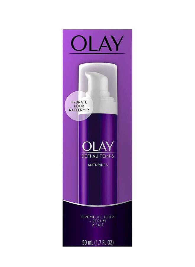 Olay Age Defying Anti-Wrinkle 2-in-1 Day Cream Plus Face Serum White 50ml  - Image 3
