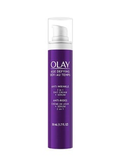 Olay Age Defying Anti-Wrinkle 2-in-1 Day Cream Plus Face Serum White 50ml  - Image 1