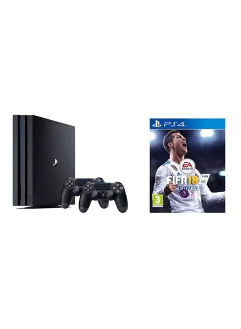 PlayStation 4 Pro 1TB Gaming Console With 2 DUALSHOCK 4 Controllers And 1 Game (FIFA 18)