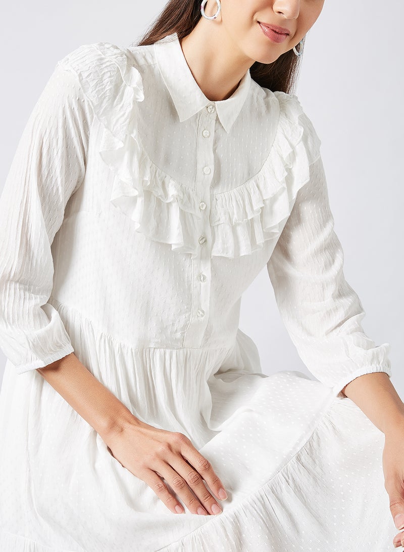 Y.A.S - Alva Dress Star White - Image 1