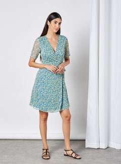 Y.A.S Printed Mini Dress Blue Heaven Claris Aop  - Image 2