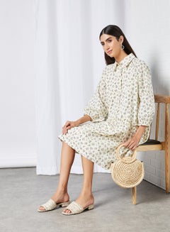 Cala Shirt Dress Eggnog Aop