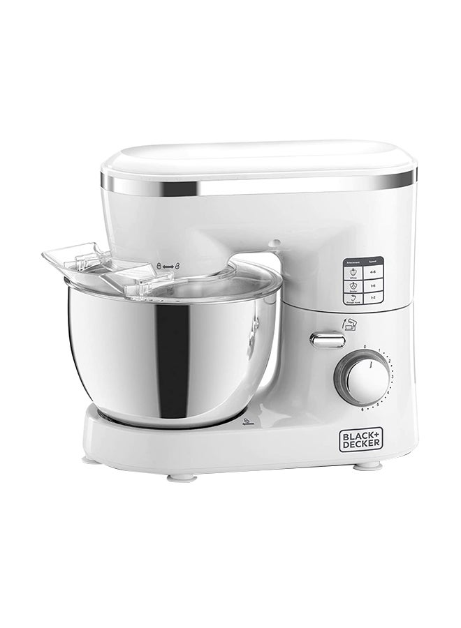 Stand Mixer and Multi function Kitchen machine with Stainless Steel Bowl And 6 Variable Speed Control 4 L 1000 W SM1000-B5 White/Silver 