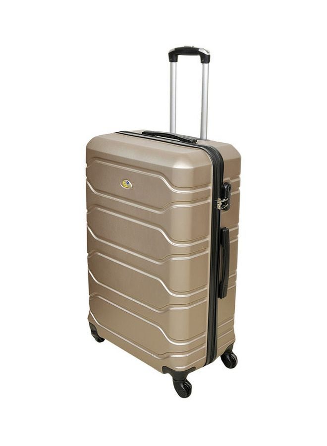 NEW TRAVEL 4 Wheels Hard Case Luggage Trolley Gold  - Image 1