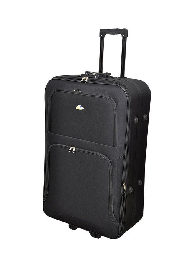 NEW TRAVEL - 4-Piece Soft Case Luggage Trolley Set Black - Image 1