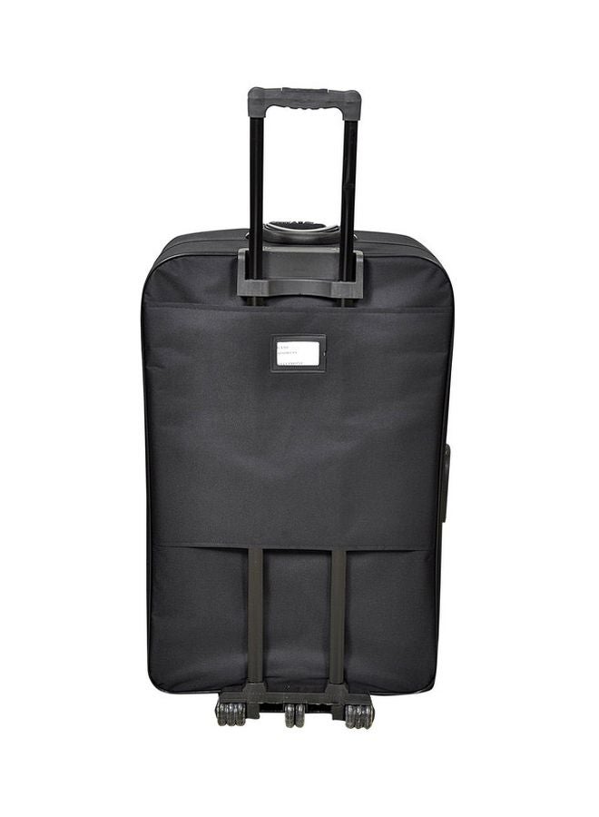 NEW TRAVEL - 4-Piece Soft Case Luggage Trolley Set Black - Image 1